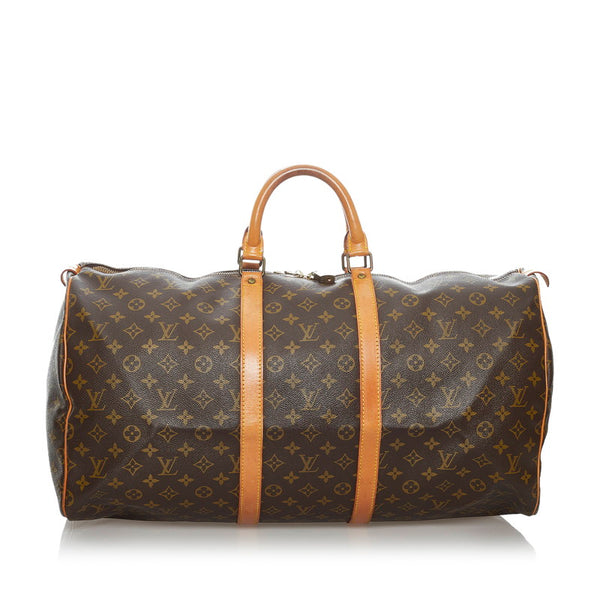 ルイ ヴィトン モノグラム キーポル55 ボストンバッグ M41424 ブラウン PVC レザー レディース LOUIS VUITTON 【中古】