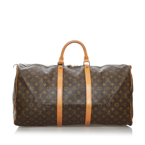 ルイ ヴィトン モノグラム キーポル55 ボストンバッグ M41424 ブラウン PVC レザー レディース LOUIS VUITTON 【中古】