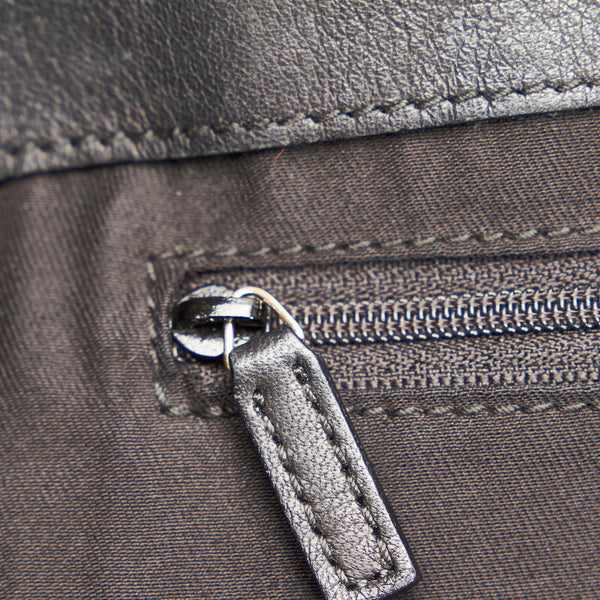 グッチ GGキャンバス アビー ハンドバッグ トートバッグ 211982 ブラック キャンバス レザー レディース GUCCI 【中古】