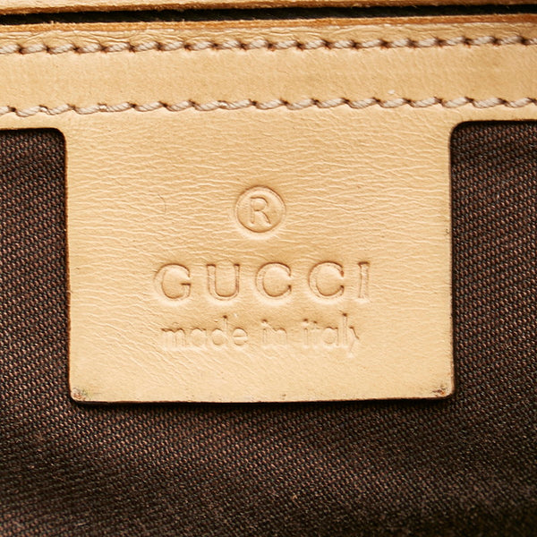 グッチ GGスプリーム 233268 アイボリー ベージュ PVC レザー 斜め掛け ショルダーバッグ レディース GUCCI 【中古】