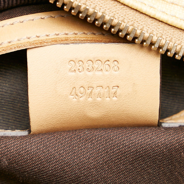 グッチ GGスプリーム 233268 アイボリー ベージュ PVC レザー 斜め掛け ショルダーバッグ レディース GUCCI 【中古】