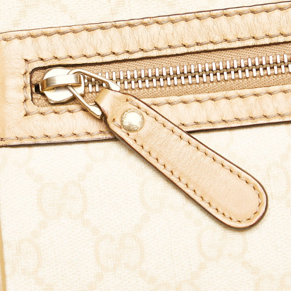 グッチ GGスプリーム 233268 アイボリー ベージュ PVC レザー 斜め掛け ショルダーバッグ レディース GUCCI 【中古】