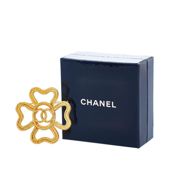 シャネル ヴィンテージ ココマーク クローバー ブローチ ゴールド メッキ レディース CHANEL 【中古】