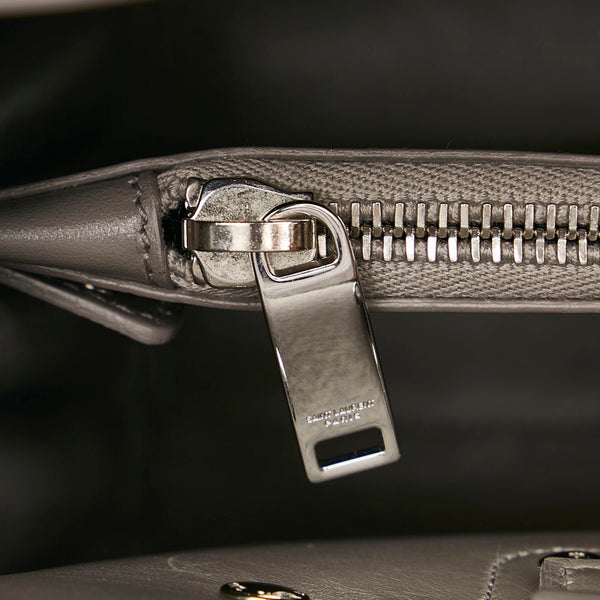 サンローラン サックドジュール ハンドバッグ 421863 グレー レザー レディース SAINT LAURENT 【中古】