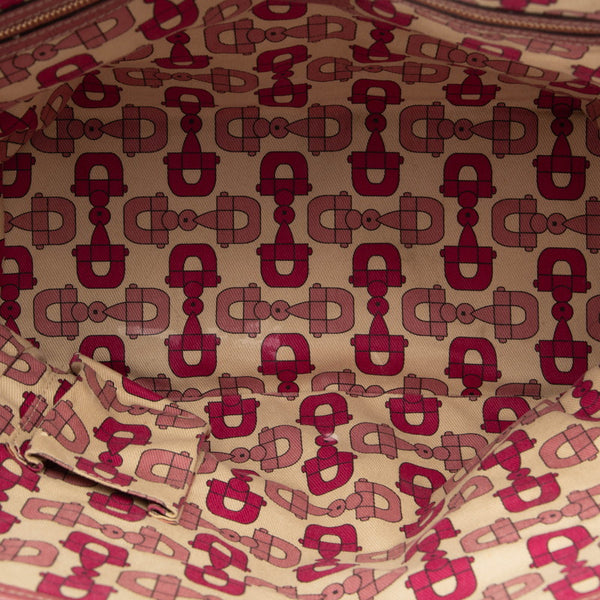 グッチ GGキャンバス トートバッグ 137396 ベージュ ピンク キャンバス レザー レディース GUCCI 【中古】