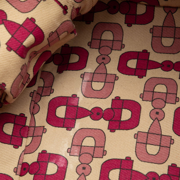 グッチ GGキャンバス トートバッグ 137396 ベージュ ピンク キャンバス レザー レディース GUCCI 【中古】