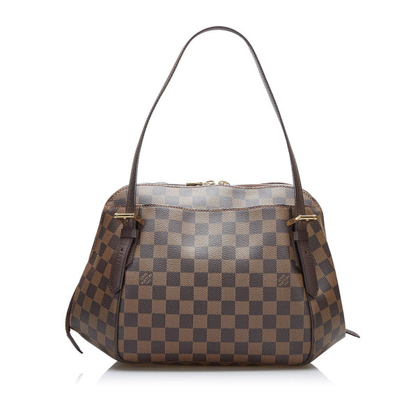 ルイ ヴィトン ダミエ ベレムMM ハンドバッグ N51174 ブラウン PVC レザー レディース LOUIS VUITTON 【中古】