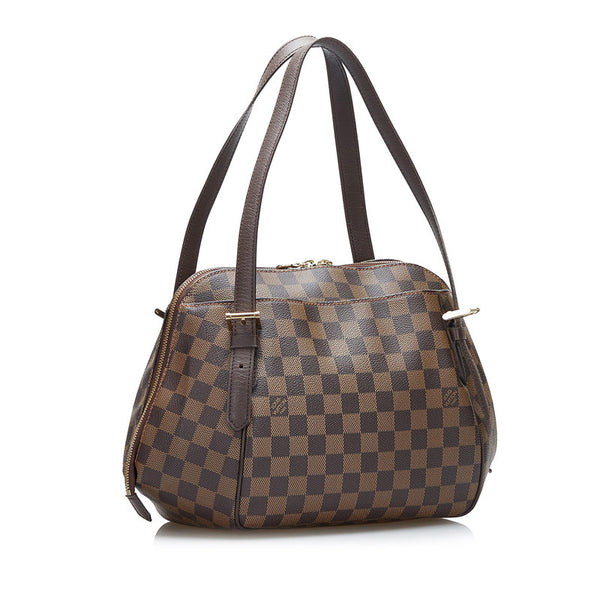 ルイ ヴィトン ダミエ ベレムMM ハンドバッグ N51174 ブラウン PVC レザー レディース LOUIS VUITTON 【中古】