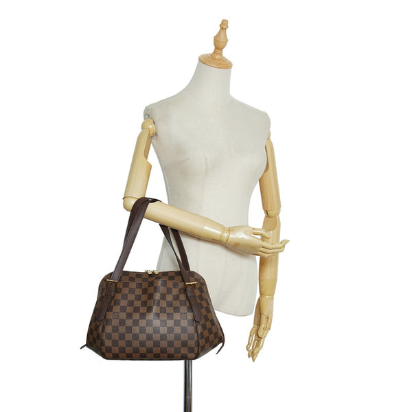 ルイ ヴィトン ダミエ ベレムMM ハンドバッグ N51174 ブラウン PVC レザー レディース LOUIS VUITTON 【中古】
