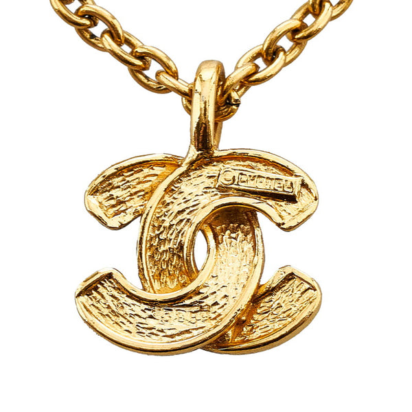 シャネル ヴィンテージ ココマーク マトラッセ ネックレス ゴールド メッキ レディース CHANEL 【中古】