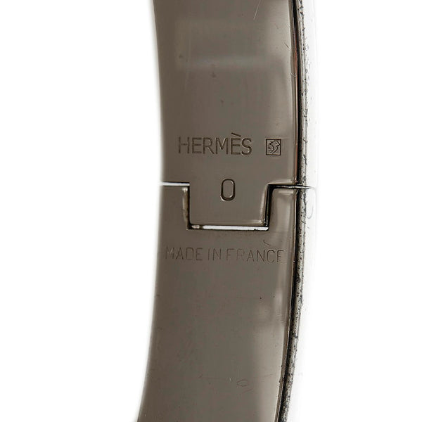 エルメス クリッククラックH PM バングル ワインレッド ボルドー シルバー SV金具 レディース HERMES 【中古】