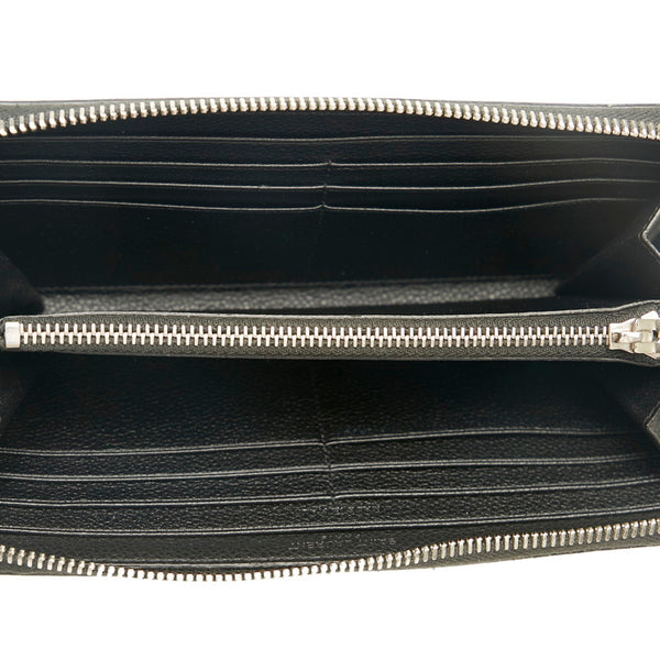 サンローラン ラウンドファスナー 長財布 414680 ブラック レザー レディース SAINT LAURENT 【中古】