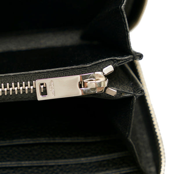 サンローラン ラウンドファスナー 長財布 414680 ブラック レザー レディース SAINT LAURENT 【中古】