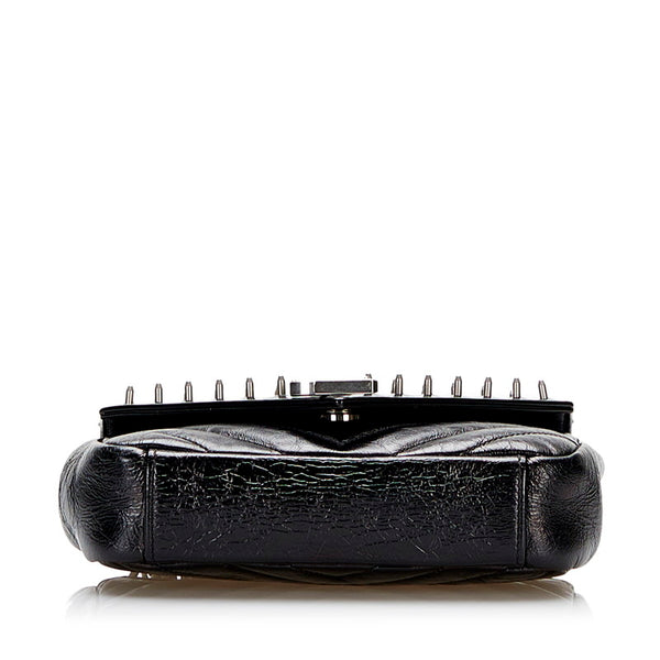 サンローラン ベイビー チャイ チェーン ショルダーバッグ ブラック レザー レディース SAINT LAURENT 【中古】