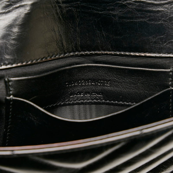 サンローラン ベイビー チャイ チェーン ショルダーバッグ ブラック レザー レディース SAINT LAURENT 【中古】