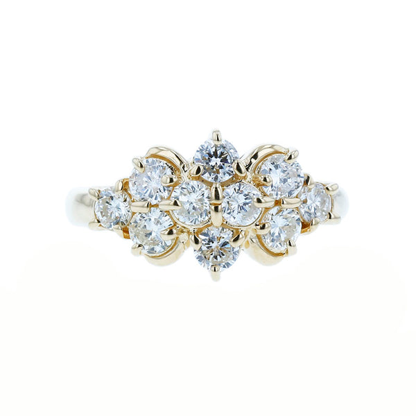 K18YG イエローゴールド ダイヤ0.90ct リング 指輪 レディース 8.5号 【中古】