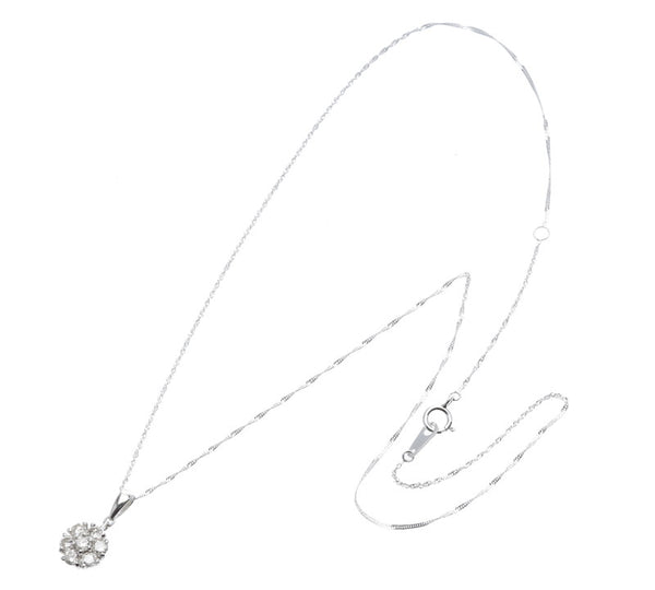 Pt900プラチナ Pt850プラチナ ダイヤ0.50ct ネックレス  中古