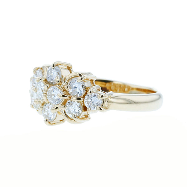 K18YG イエローゴールド ダイヤ0.90ct リング 指輪 レディース 8.5号 【中古】