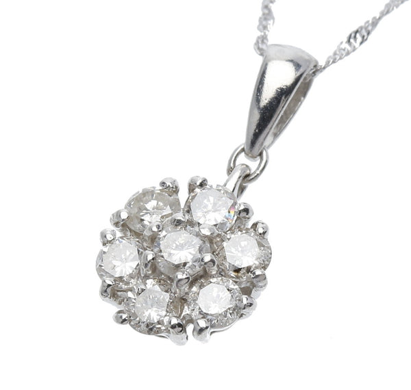 Pt900プラチナ Pt850プラチナ ダイヤ0.50ct ネックレス  中古
