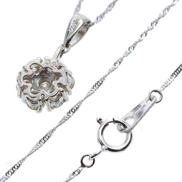 Pt900プラチナ Pt850プラチナ ダイヤ0.50ct ネックレス  中古