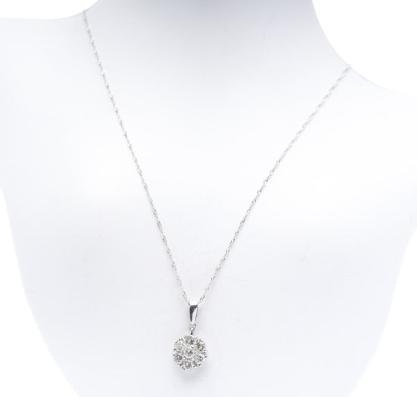 Pt900プラチナ Pt850プラチナ ダイヤ0.50ct ネックレス  中古
