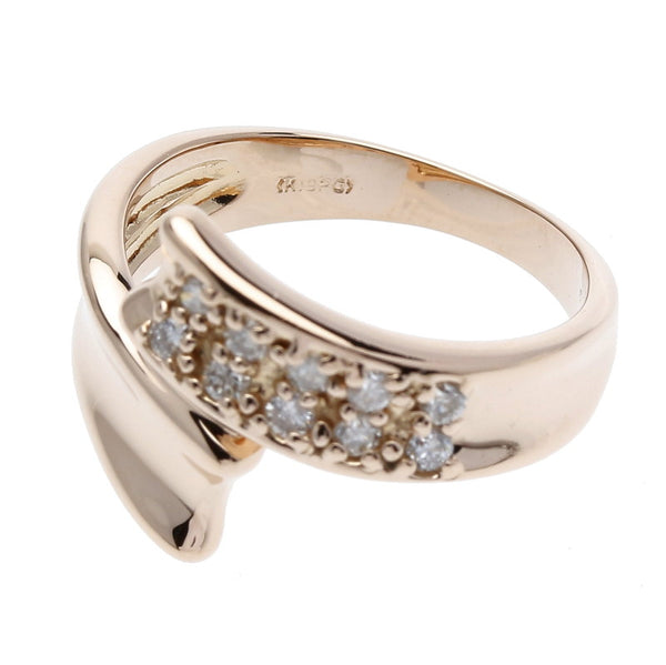 K18ピンクゴールド ダイヤ0.15ct リング 指輪  5.5号 中古