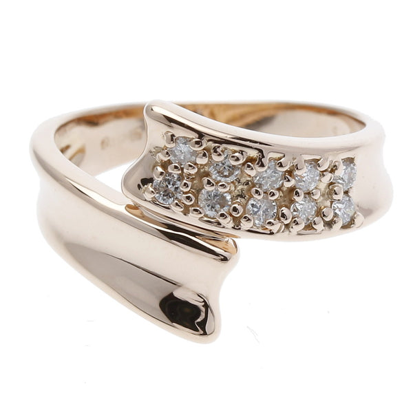 K18ピンクゴールド ダイヤ0.15ct リング 指輪  5.5号 中古
