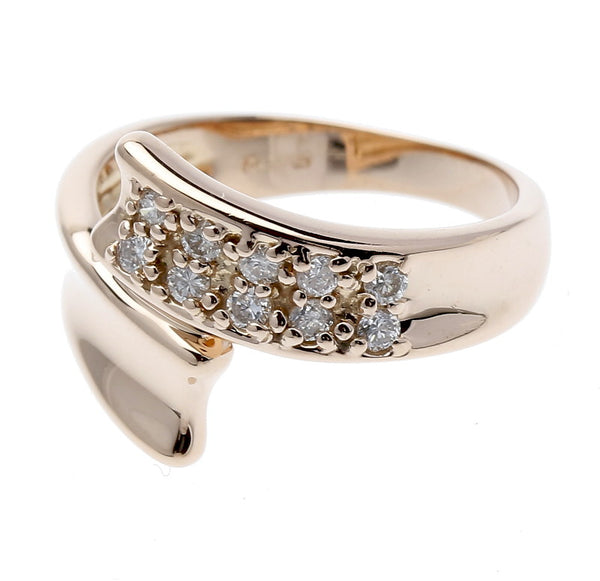 K18ピンクゴールド ダイヤ0.15ct リング 指輪  5.5号 中古