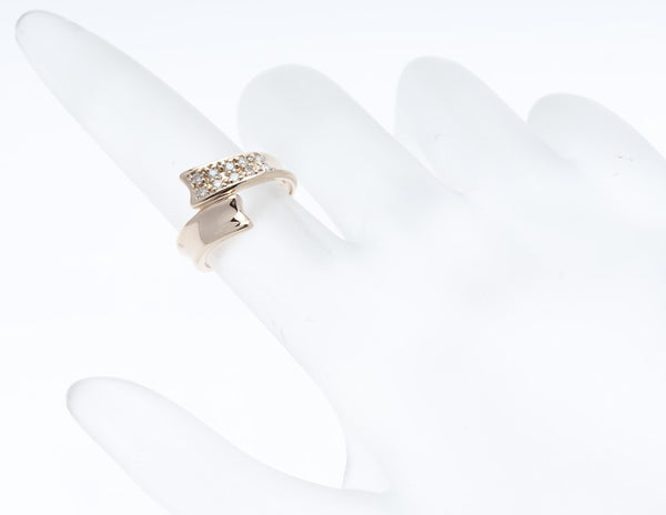 K18ピンクゴールド ダイヤ0.15ct リング 指輪  5.5号 中古