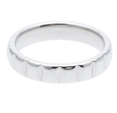 シャネル K18WG ホワイトゴールド 750 リング 指輪 レディース CHANEL 7号 中古