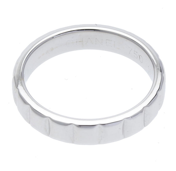 シャネル K18WG ホワイトゴールド 750 リング 指輪 レディース CHANEL 7号 中古