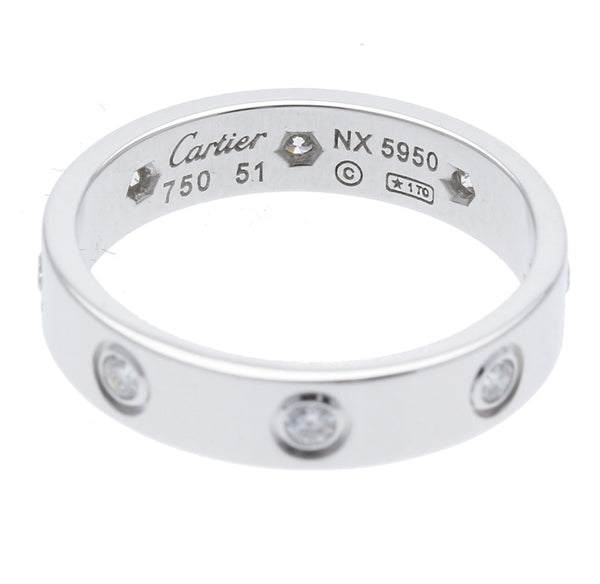 カルティエ K18WG ホワイトゴールド 750 リング 指輪 レディース CARTIER 11号 中古