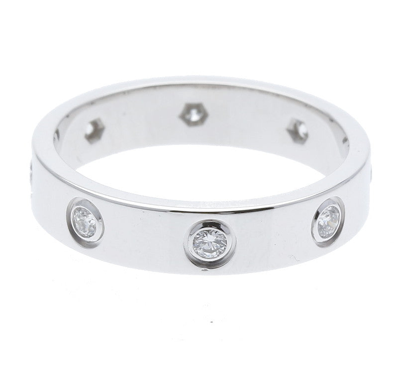 カルティエ K18WG ホワイトゴールド 750 リング 指輪 レディース CARTIER 11号 中古