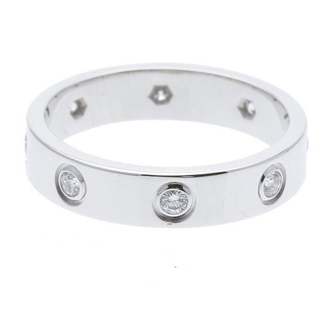 カルティエ K18WG ホワイトゴールド 750 リング 指輪 レディース CARTIER 11号 中古