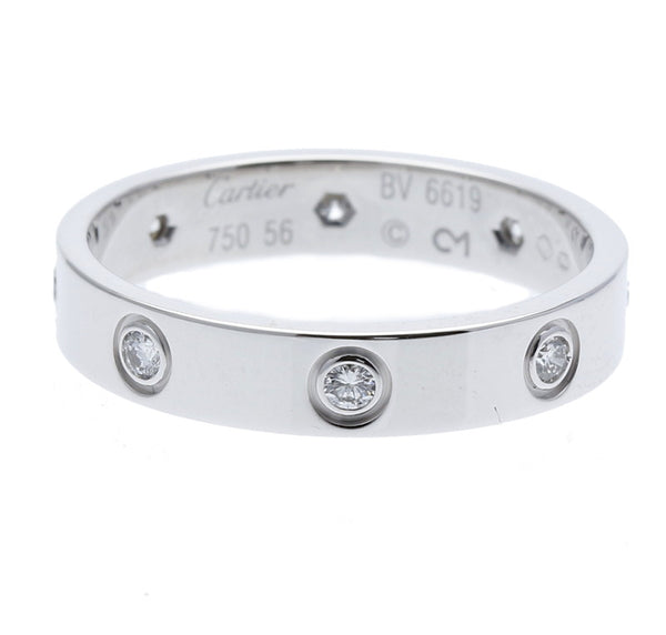 カルティエ K18ホワイトゴールド リング 指輪  CARTIER 16号 750刻印 中古