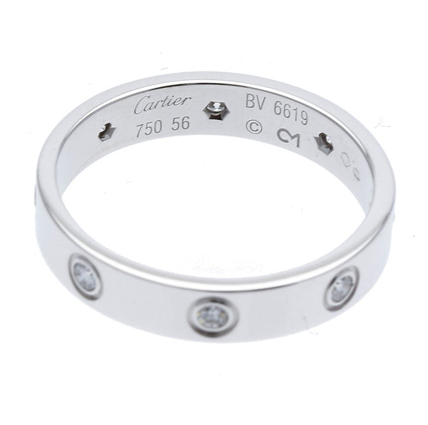 カルティエ K18ホワイトゴールド リング 指輪  CARTIER 16号 750刻印 中古