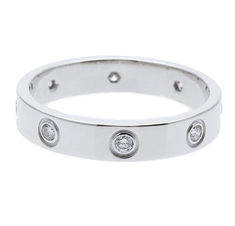 カルティエ K18ホワイトゴールド リング 指輪  CARTIER 16号 750刻印 中古