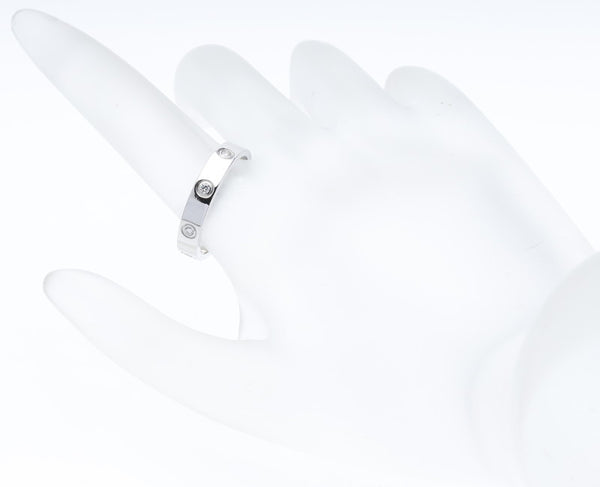 カルティエ K18ホワイトゴールド リング 指輪  CARTIER 16号 750刻印 中古