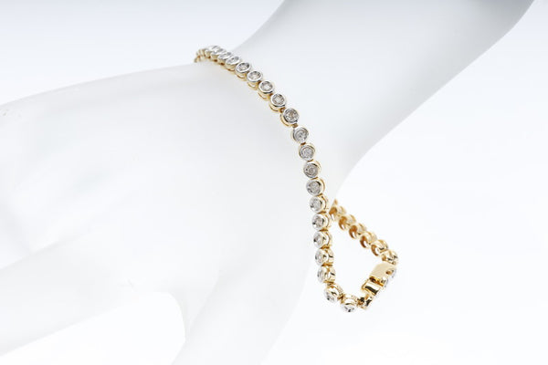 K18YG イエローゴールド ダイヤ1.00ct ブレスレット レディース 中古