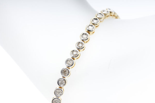 K18YG イエローゴールド ダイヤ1.00ct ブレスレット レディース 中古