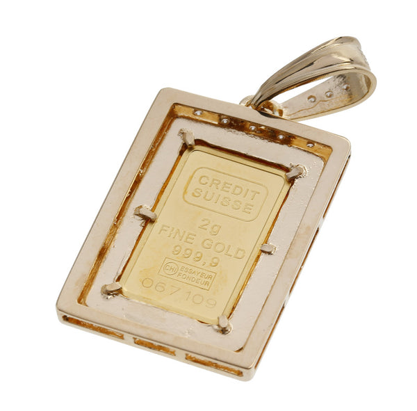 K24イエローゴールド K18イエローゴールド ダイヤ0.23ct ペンダントトップ  中古