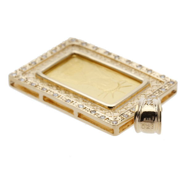 K24イエローゴールド K18イエローゴールド ダイヤ0.23ct ペンダントトップ  中古