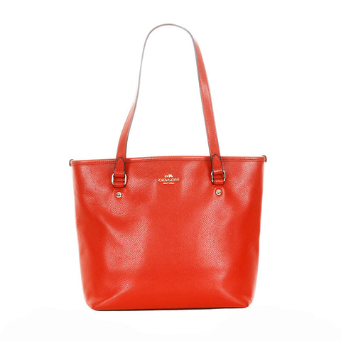 コーチ F36632 レッド オレンジ レザー トートバッグ レディース COACH 【中古】