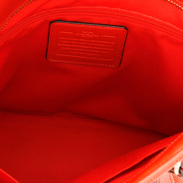 コーチ F36632 レッド オレンジ レザー トートバッグ レディース COACH 【中古】
