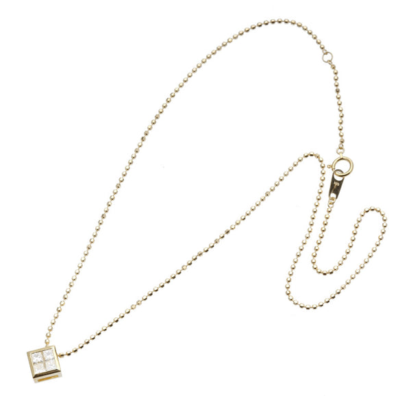 K18YG イエローゴールド ダイヤ0.80ct ネックレス レディース 中古