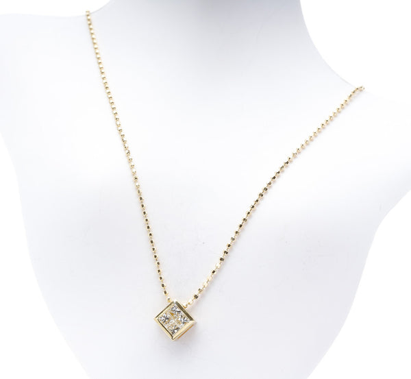 K18YG イエローゴールド ダイヤ0.80ct ネックレス レディース 中古