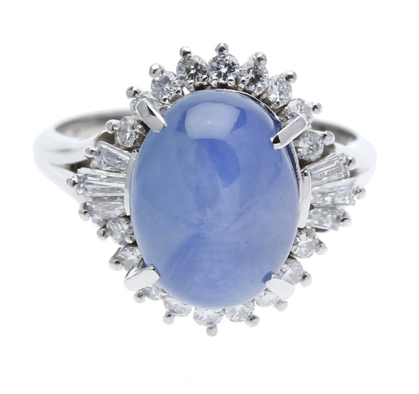 Pt900プラチナ スターサファイア9.82ct ダイヤ0.50ct リング 指輪  12.5号 中古