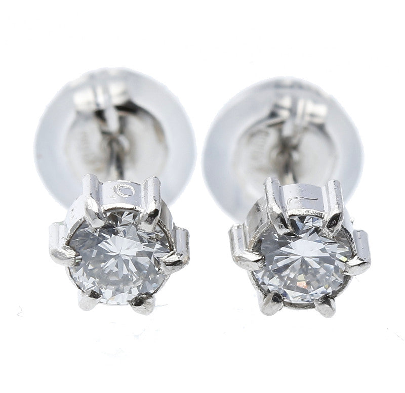 Pt900 プラチナ ダイヤ0.17ct ダイヤ0.16ct ピアス レディース 中古