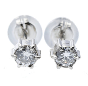 Pt900 プラチナ ダイヤ0.17ct ダイヤ0.16ct ピアス レディース 中古