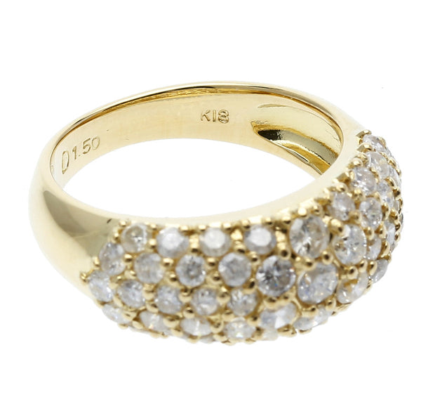K18YG イエローゴールド ダイヤ1.50ct リング 指輪 レディース 11号 【中古】